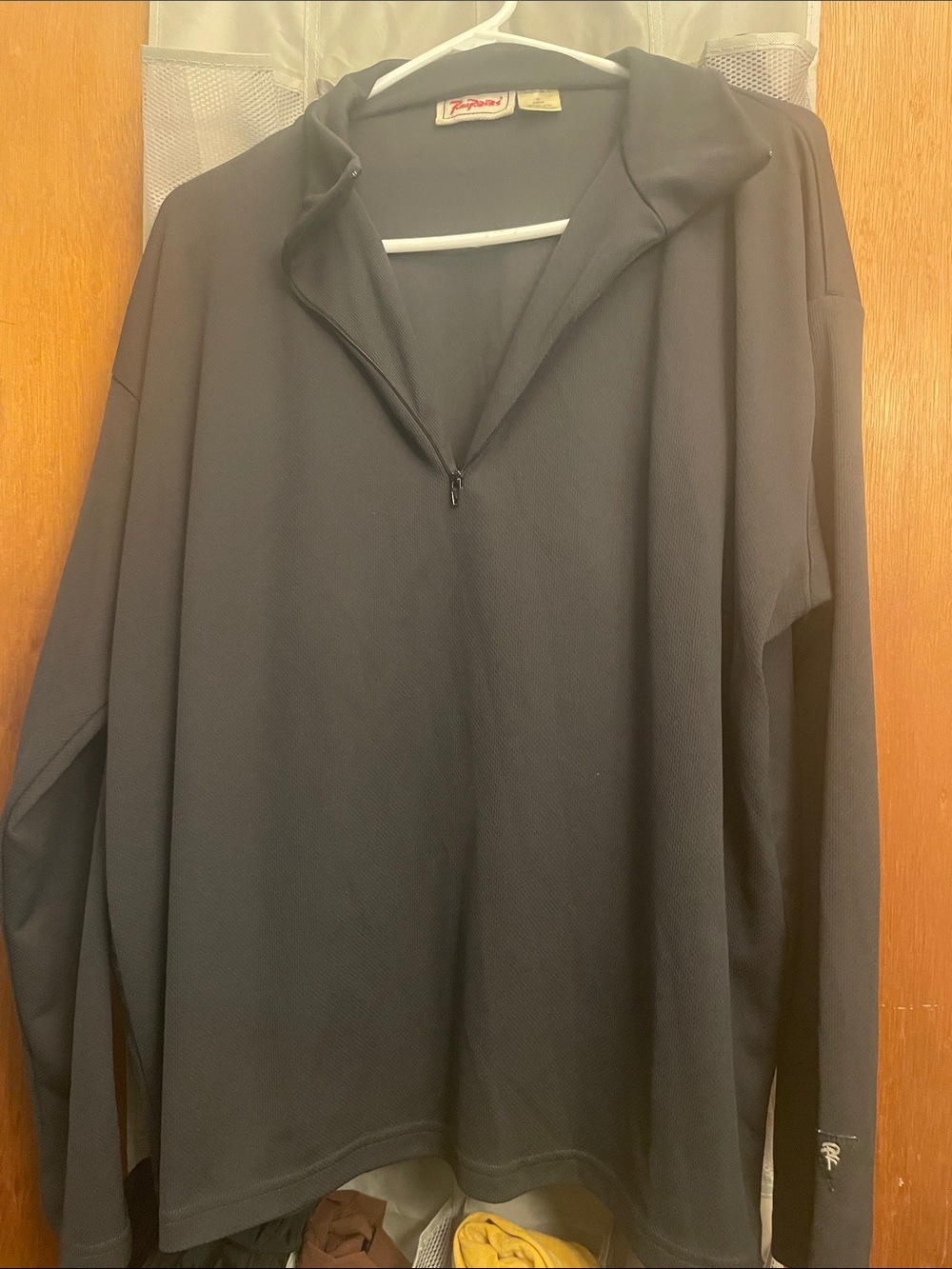 Men's Black Half-Zip Pullover Sweater